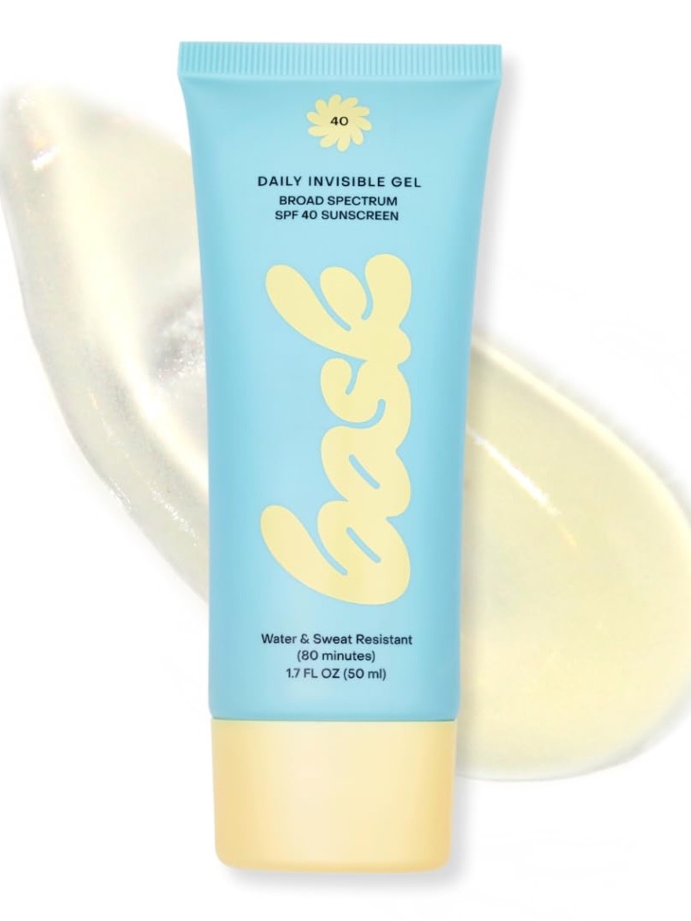 NWT Bask Suncare Daily Invisible Gel SPF 40 1.7 oz.
